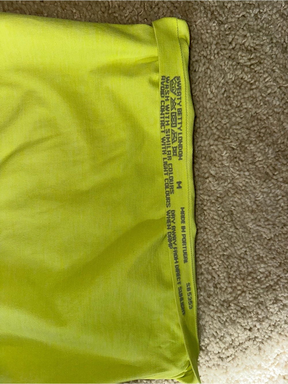 Sweaty Betty Neon Yellow Racerback Performance Tank - Picture 3 of 3